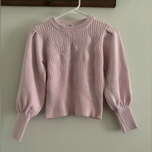 Pink Cable Knit Sweater